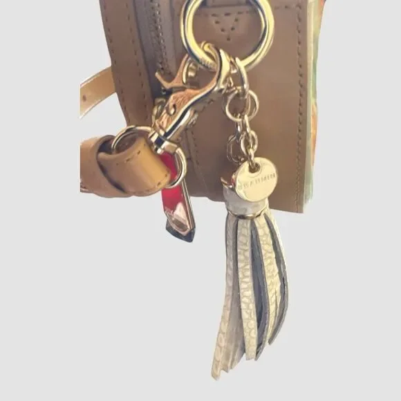 Brahmin Lane Multi Pompano Leather Pineapple Print Crossbody Bag NWT - Picture 5 of 7